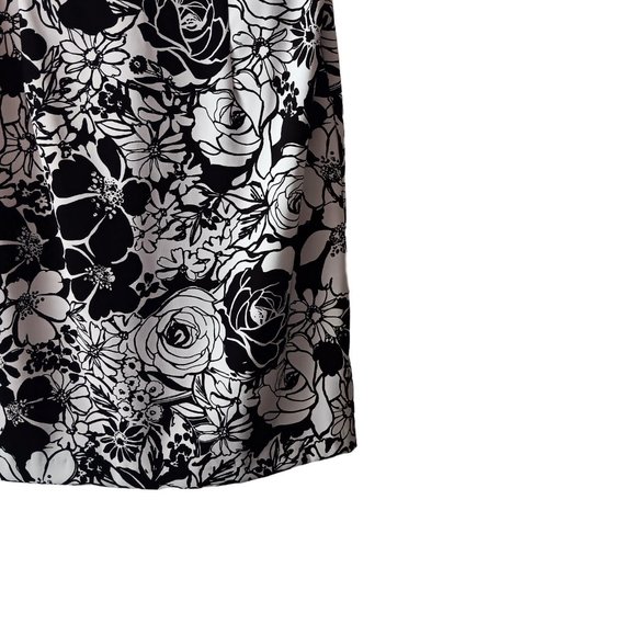 Women Connected Apparel White & Black Floral Dress- Size 14 - Picture 5 of 6